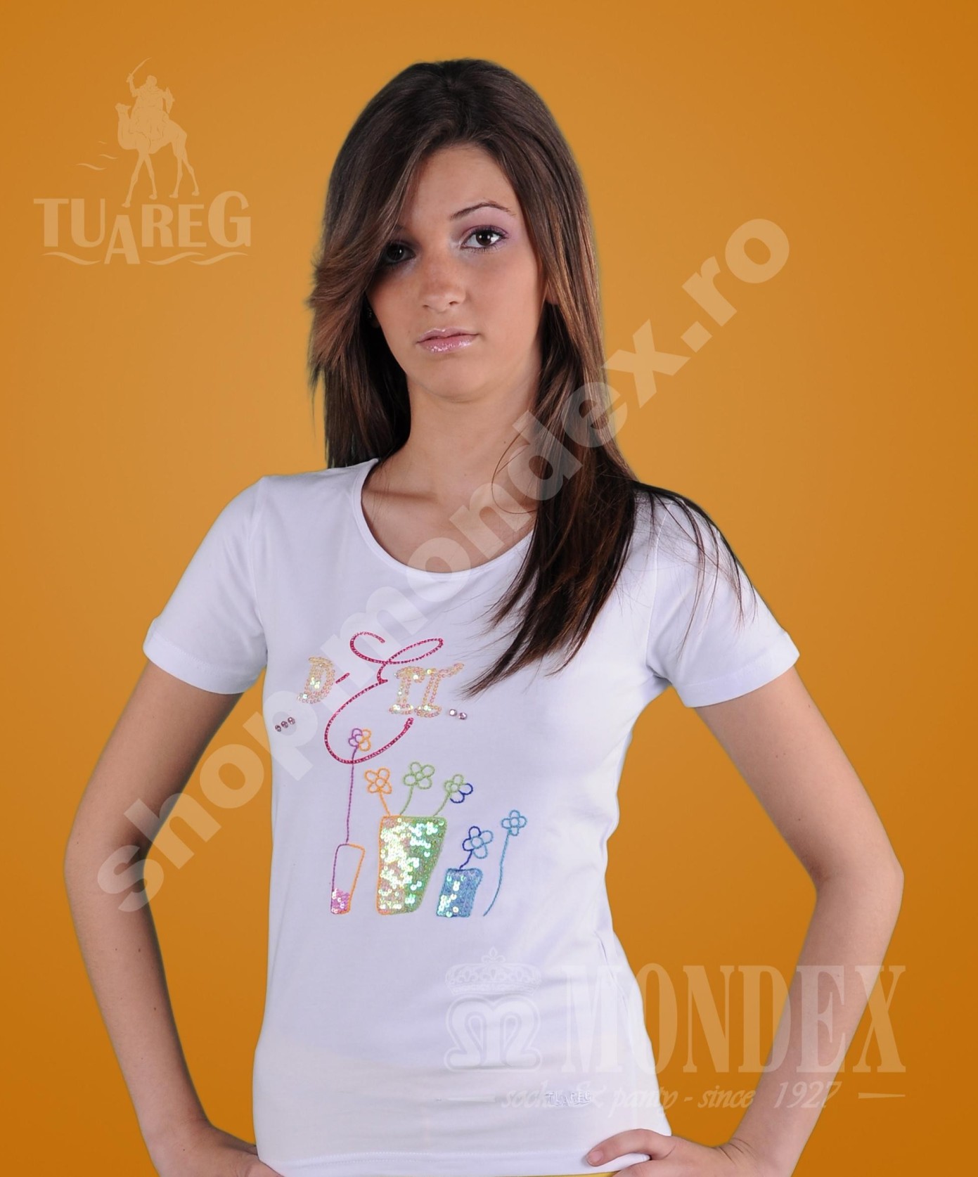 Tricou cu maneca scurta pentru femei - 7002-1
