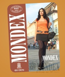 Ciorapi pantalon elasticizati cu model, 60 den - 905-1