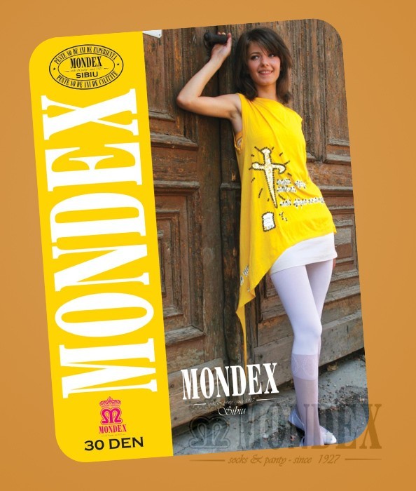 Ciorapi pantalon elasticizati cu model, 30 den - 924-1