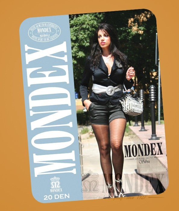 Ciorapi pantalon elasticizati cu model, 20 den - 934-1