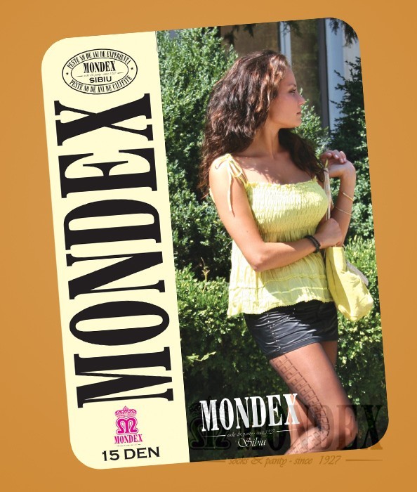 Ciorapi pantalon elasticizati cu model, 15 den - 935-1