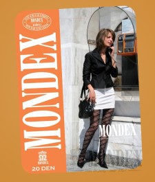 Ciorapi pantalon elasticizati cu model, 20 den - 956-1