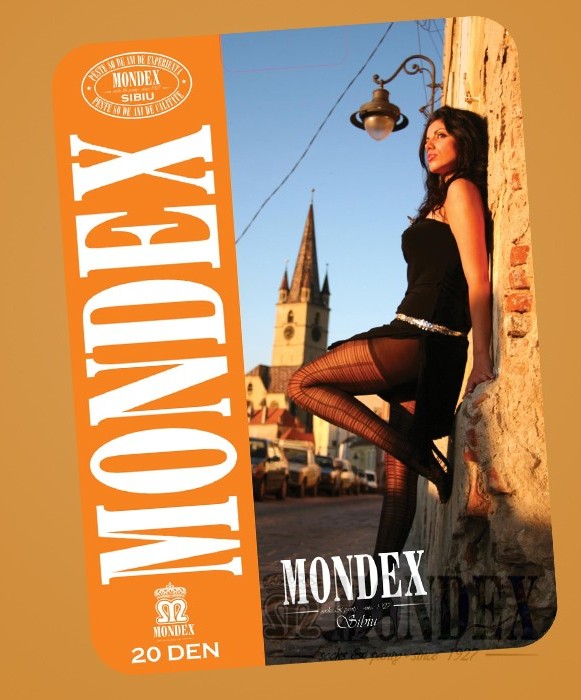 Ciorapi pantalon elasticizati cu model, 20 den - 957-1
