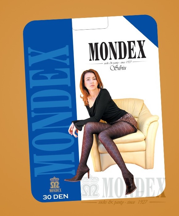 Ciorapi pantalon elasticizati cu model, 30 den - 961-1