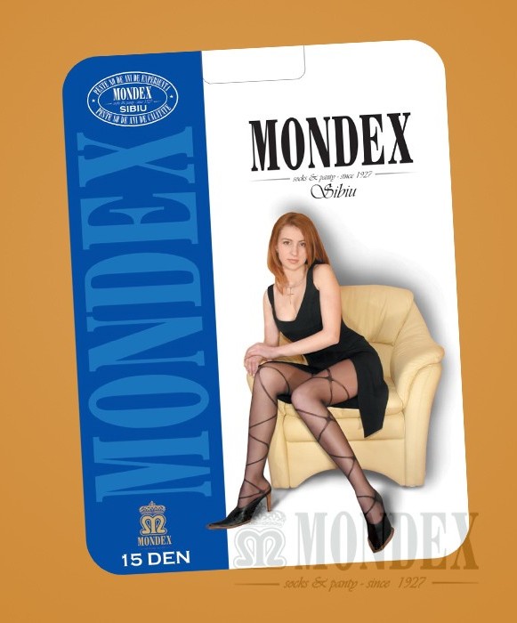 Ciorapi pantalon elasticizati cu model, 15 den - 962-1
