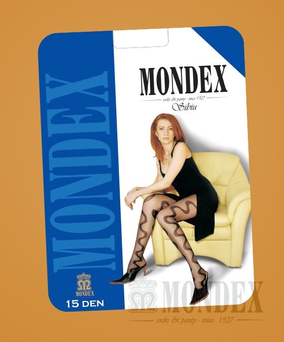 Ciorapi pantalon elasticizati cu model, 15 den - 963-1