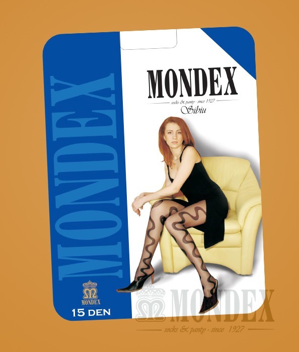 Ciorapi pantalon elasticizati cu model, 15 den - 963-1
