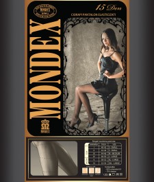 Ciorapi pantalon elasticizati cu model, 15 den - 9046-1
