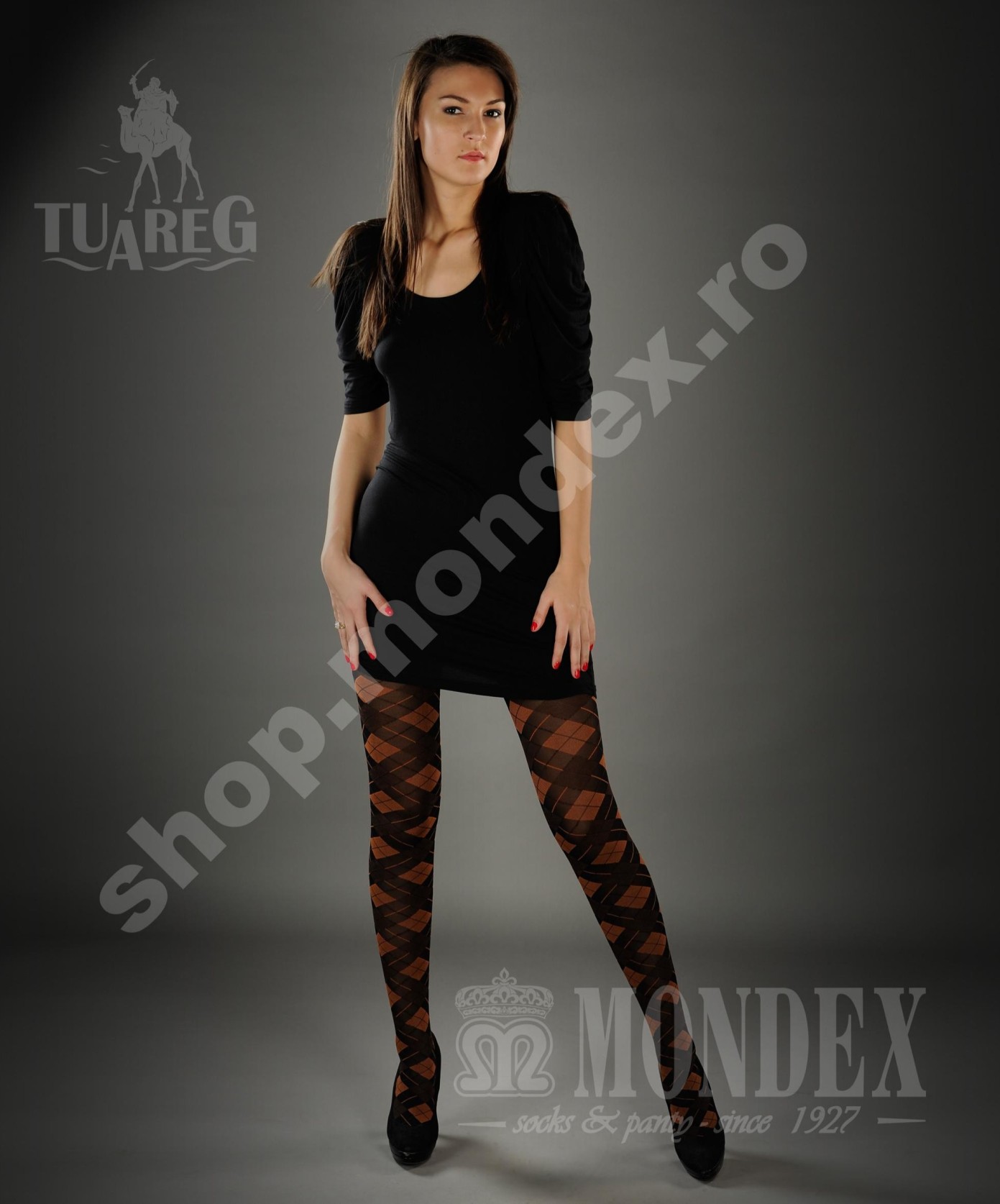Ciorapi pantalon elasticizati cu model, 60 den - 911-1
