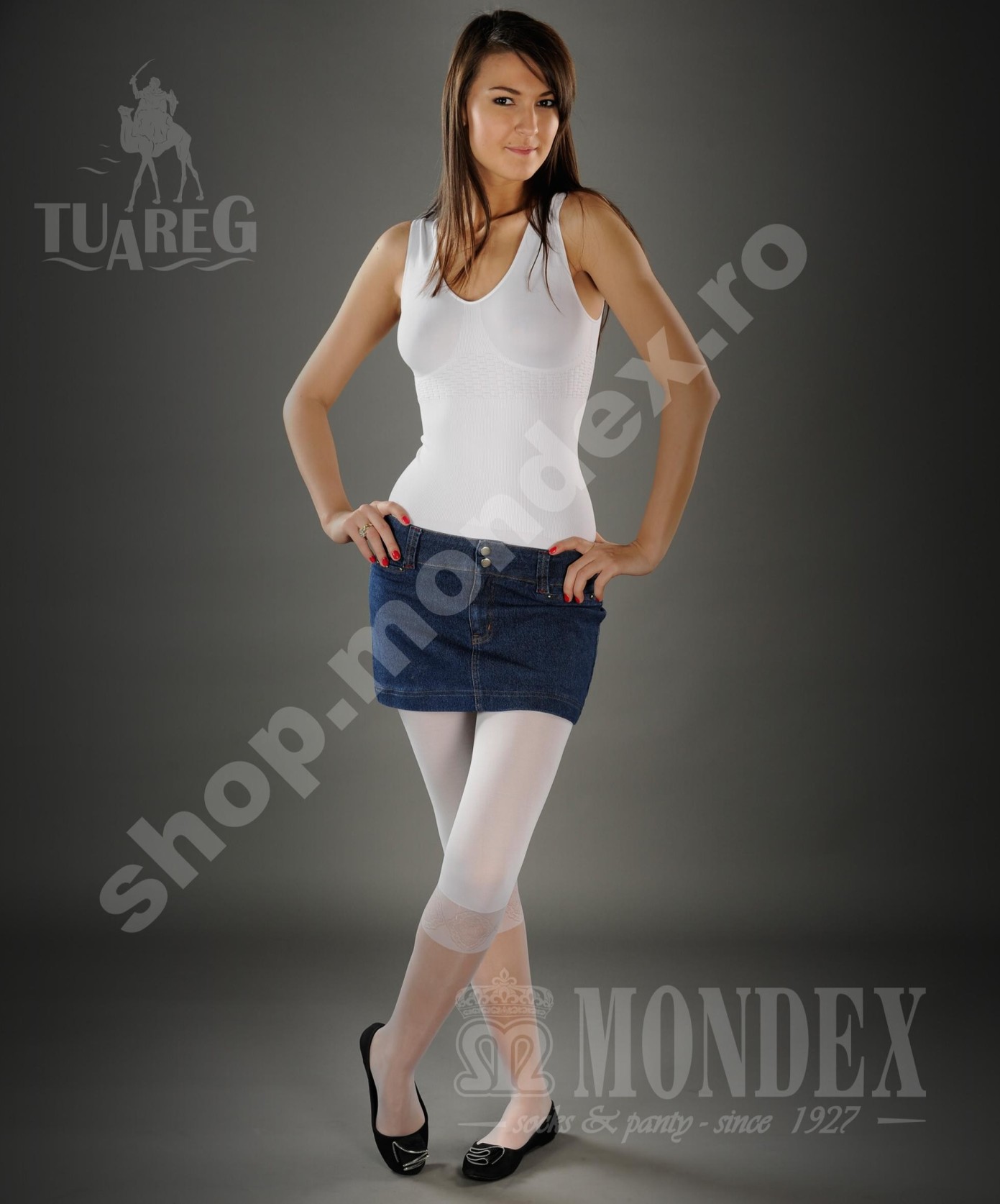 Ciorapi pantalon elasticizati cu model, 30 den - 924-1